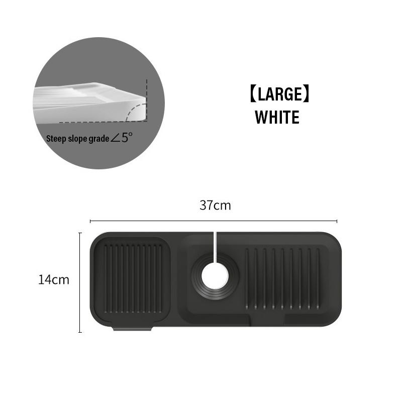 Kitchen Silicone Faucet Mat Faucet Water Catcher Mat Sink Splash Pad Household Countertop Protector Bathroom Splash Guard 1PC