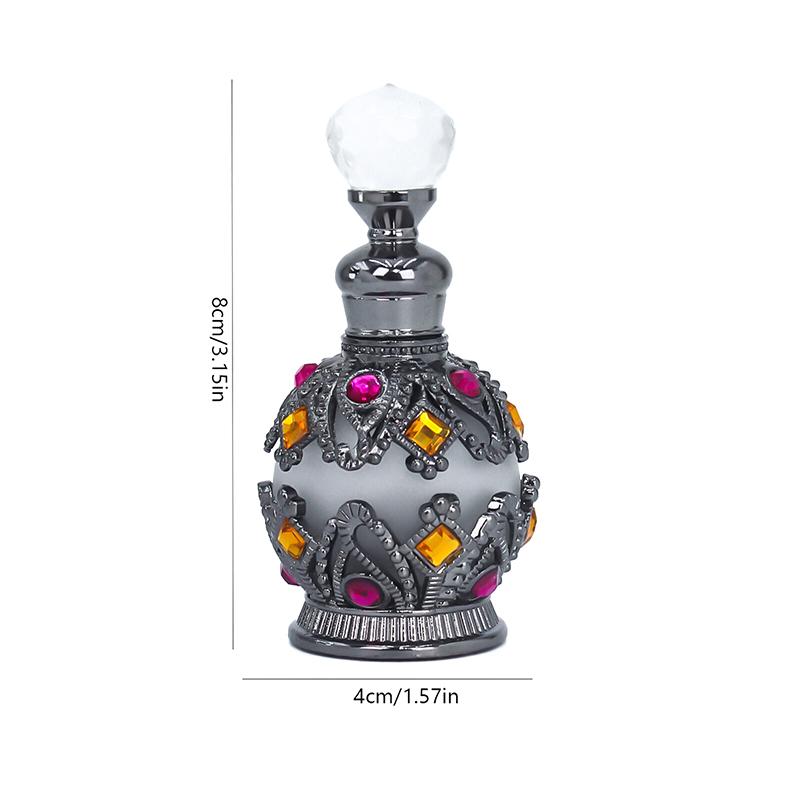 1Pc 15Ml Dubai Style Storage Bottle Glass Bottle Refillable Perfume Essential Oil Bottle Special Split Bottle Empty Bottle