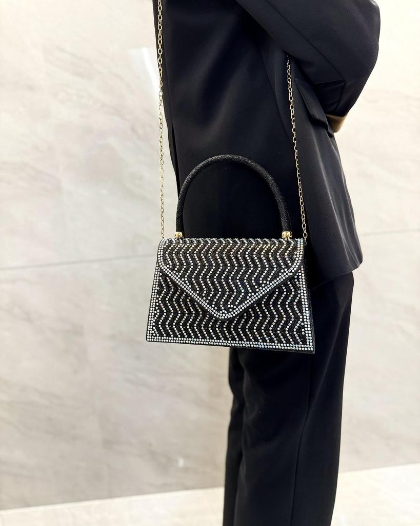 Elegante Strass-Diamant-Umhänge-Abendhandtasche für Hochzeiten und Bankette