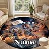 Custom Name Personalized Bride of Chucky Print Round Rug, Versatile Home Decor Carpet, for Playroom, Apartment, Balcony, Entryway, Hallway Gift