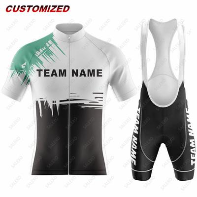 Custom Team Name Cycling Clothing Men Cycling Set Bike Clothing Breathable Anti-UV Bicycle Wear Short Sleeve Cycling Jersey Sets