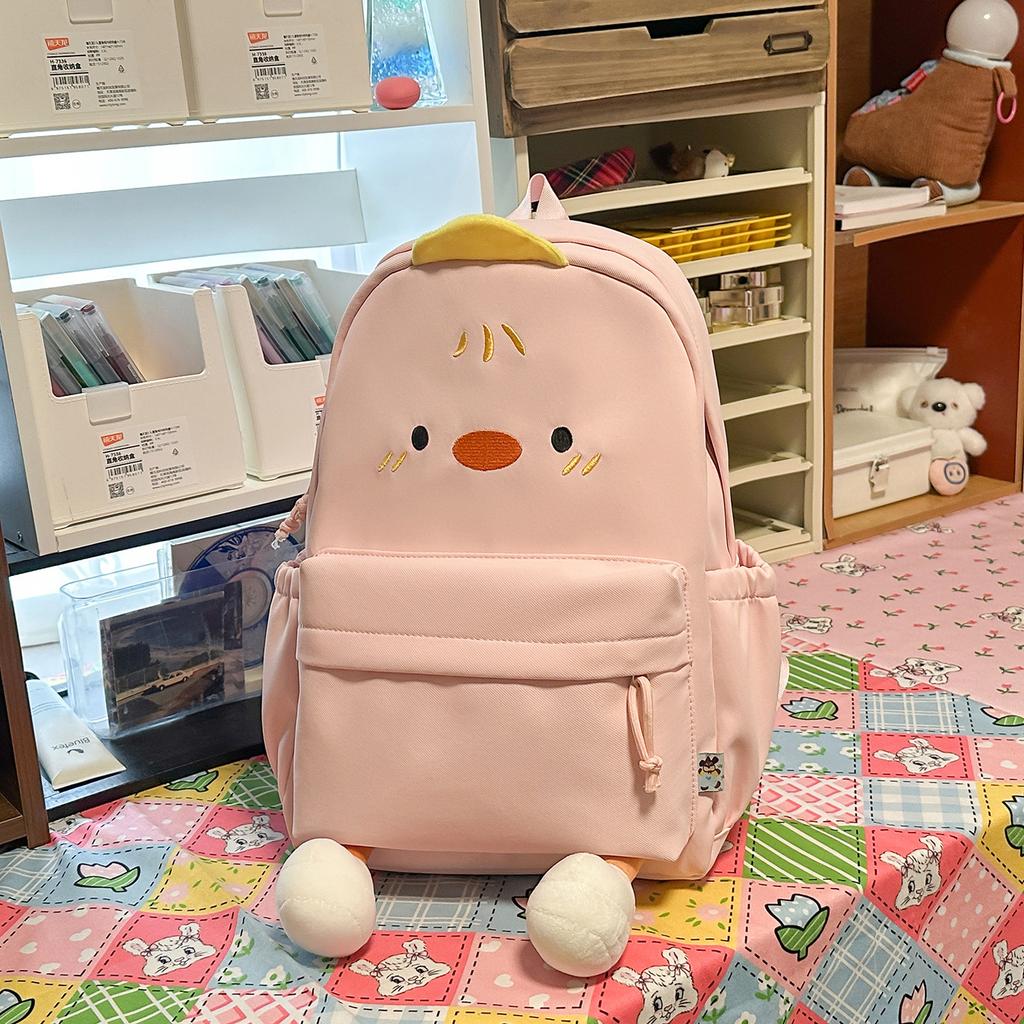 Schoolbag New Cute Chicken Large Capacity Backpack Junior High School Student Student Class School Bag Commuter Leisure Travel Backpack