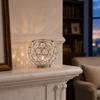 Beads Crystal Candle Holder Silver Tealight Candle Holder Bowl Candle Holder  Table Decor