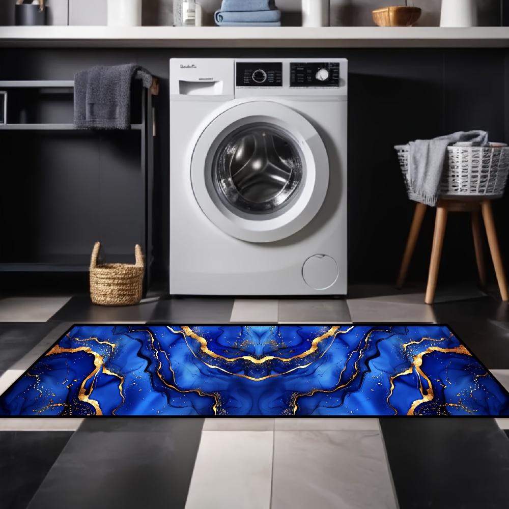 1Pcs Anti Fatigue Kitchen Rugs, Marble Print Waterproof Non-Slip Thick Cushioned Kitchen Mat Heavy Duty Comfort Standing Mat for Kitchen