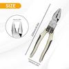 BOOSDEN Power Pliers, Heavy-Duty Pliers, Multi-Function, Eccentric, Electrician's Tool, 220mm