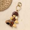 Sound Heal Natural Fruit Shell Keychain Bohemian Style DIY Hand-Cranked Wind Chime Gift Handmade Fruit Shell Wind Chime Ornament