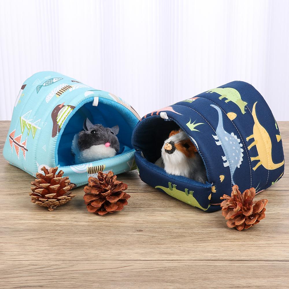 Small Animal Sleeping Bed Hamster House Guinea Pig Nest Mini Warm Mat Soft Comfortable Colorful Rabbit Squirrel Winter Cage