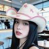 Wide Brim Sun Hat Breathable Straw Hat Fashion Westren Cowboy Hat  Women