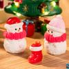 6pcs/set Creative Mini Christmas Figurines DIY Resin Crafts Snowman Miniature Ornaments Santa Snowman Decorative