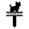 Personalized Yorkshire Terrier Metal Yard Stake for Dog Lovers