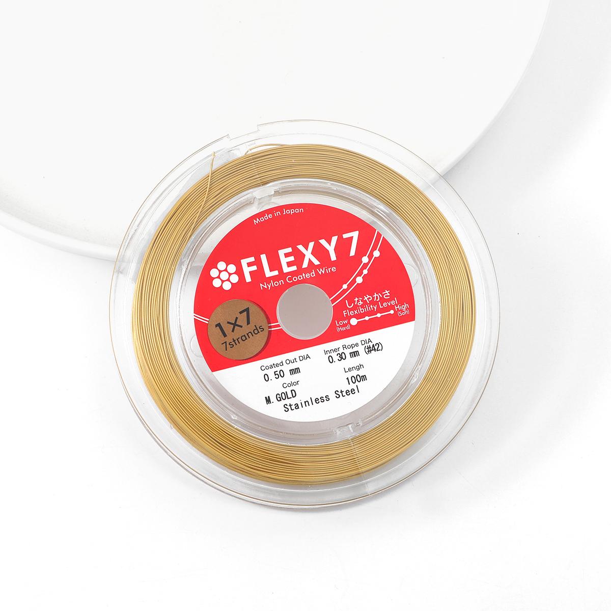 

1 метр, 0,3-0,6 мм, мягкая стальная проволока, гибкая 7 линий для жемчужного ожерелья, браслета, аксессуары для самостоятельного изготовления 0.5mm золотой