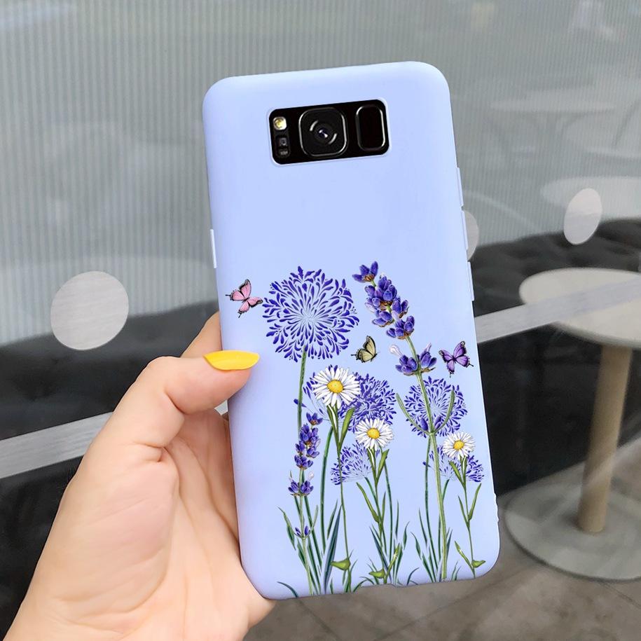 Shockproof Case For Samsung S8 Plus SM-G955F Cover Colorful Daisy Cactus Soft Matte Phone Case For Samsung S8 S 8 S8+ G950F Capa