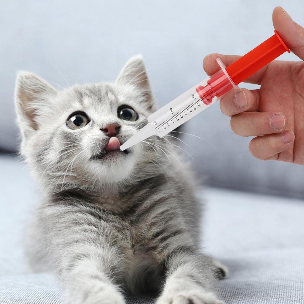 Pet Cat Dog Push Type Feeding Medicines Applicator Feeder Needle Dry Wet Dual Usefeed