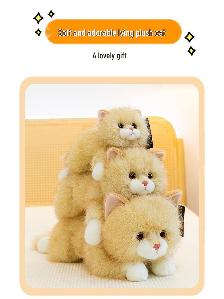 Lucky Cat Plush Toy - Cute Companion Doll for Girls, Perfect Birthday Gift & Ornament