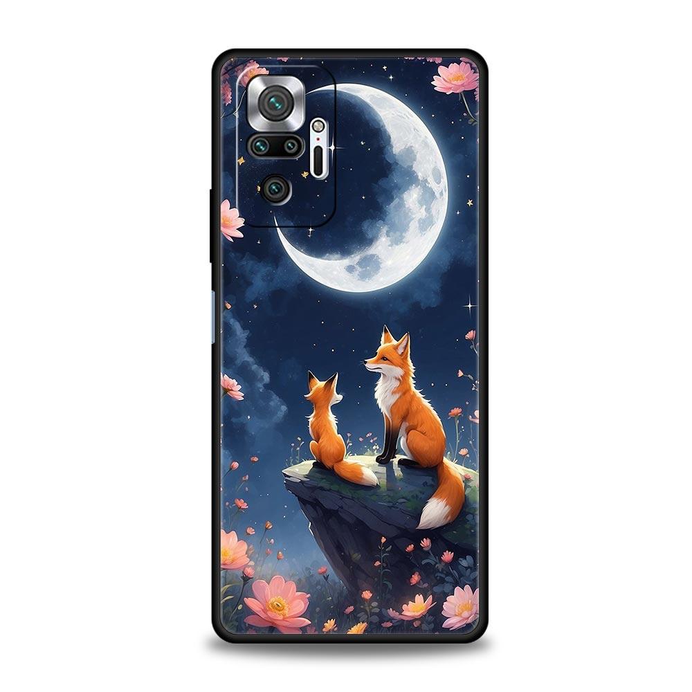 Phone Case Cover for Redmi 14C 10C Note 15 14 13 12 10 11 Pro Plus K40 5G Soft TPU Shockproof Fundas Shell Cute Animal Fox Capas
