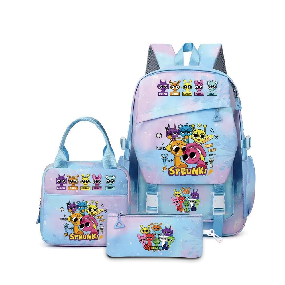 Sprunki Music Rhythm Box School Bag Game Backpack Junior High School Student Leisure Bag Travel Bag D