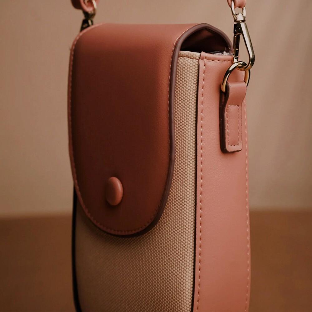 RSINC Small Crossbody Bags Semi Oval PU Leather Adjustable Shoulder Tan Brown B0DVQ1BDDJ