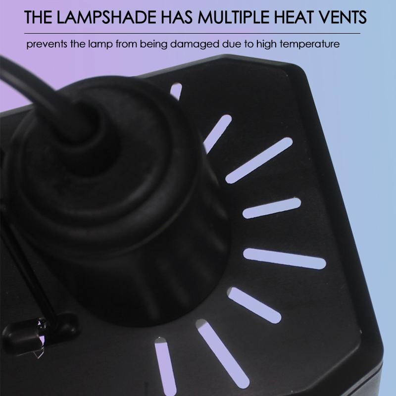 Duże pudełko do karmienia gadów i żółwi Zbiornik tropikalny Lampa słoneczna UVA Ogrzewanie UVB Zintegrowany podwójny klosz Oświetlenie dla płazów