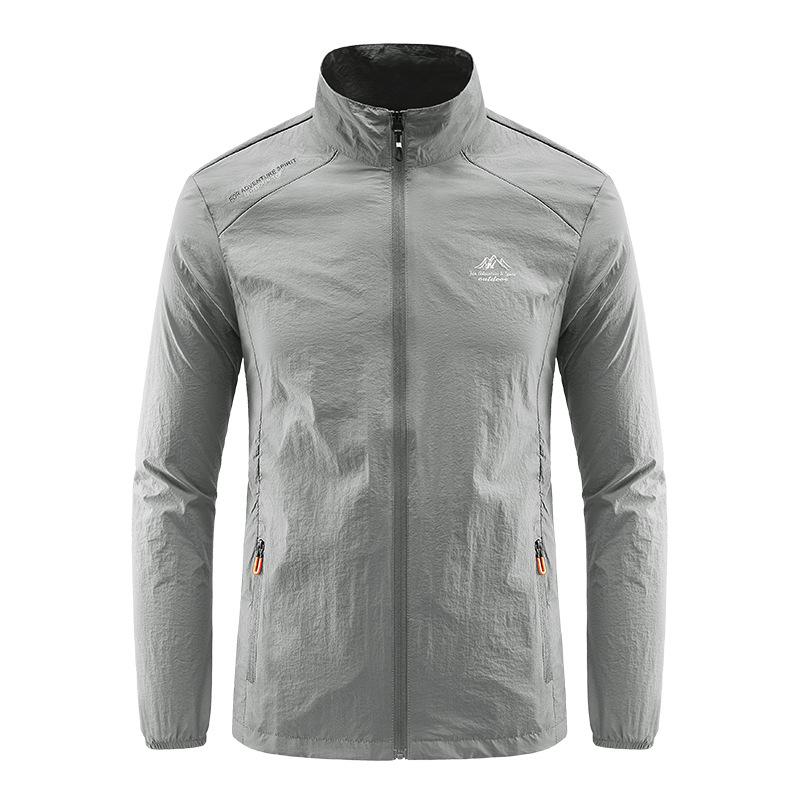 Men's Jacket Standing Collar Lightweight Casual Jacket Outdoor Windproof Fishing Jacket