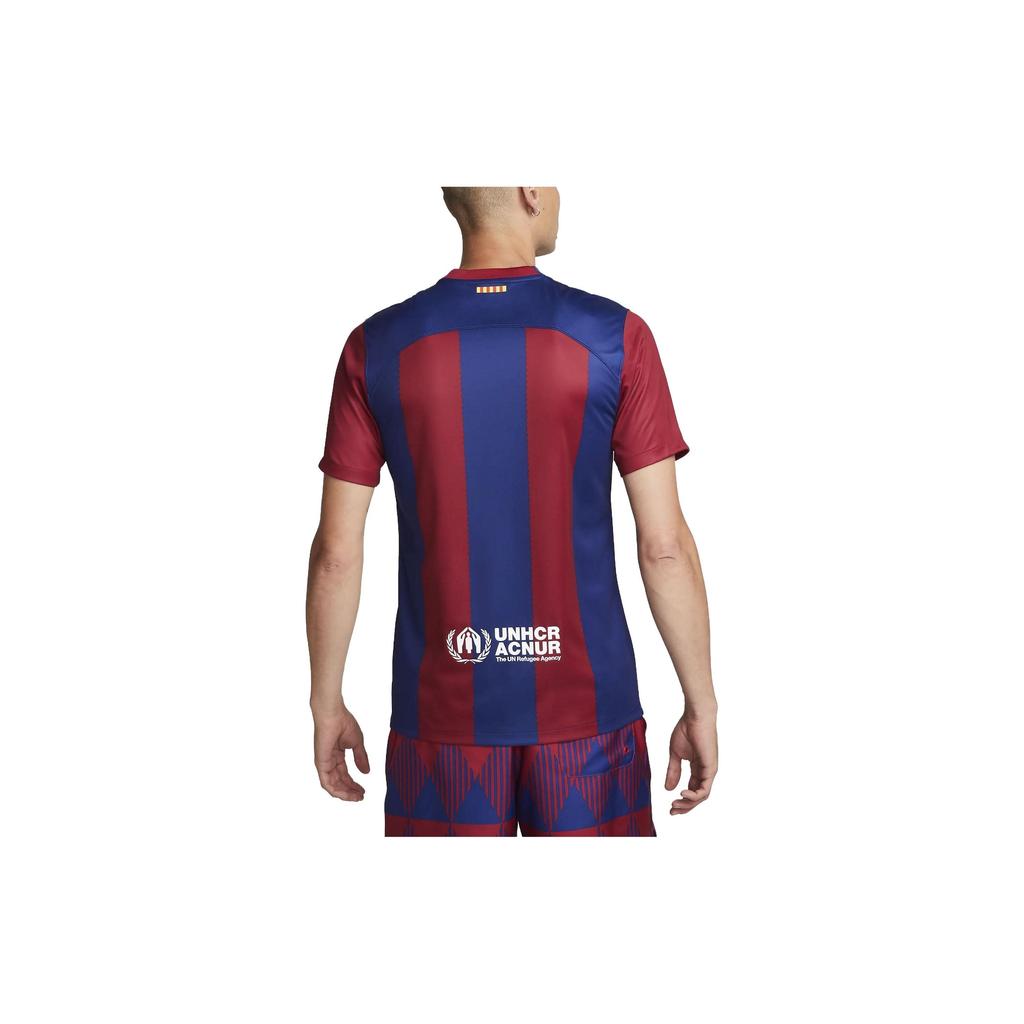 Nike FC Barcelona 23/24 Home Stadium Jersey with Printed Logo and Striped Pattern Men Jersey Blue DX2687-456