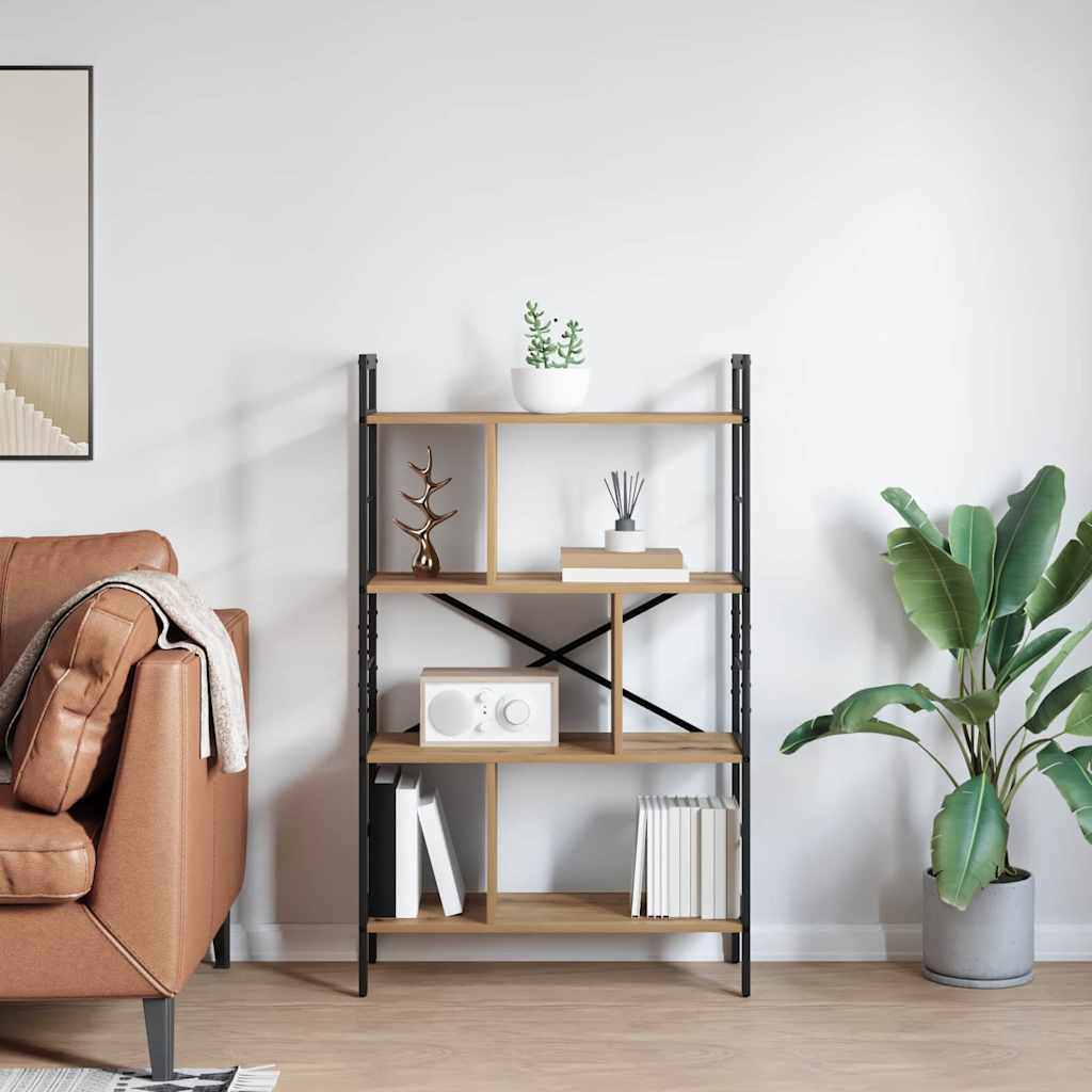 Artisan Oak Bookshelf 75 x 30 x 123.5 cm Particleboard