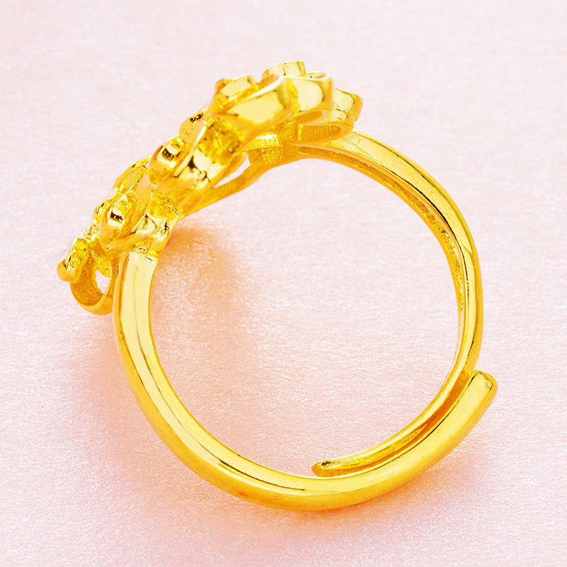 Peacock Opening Women's Ring Korean Style Fashion Saou Coin Ring