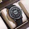 BINBOND Top Luxury Man Watch Waterproof Creative Scrolling Men Wristwatch High Quality Leather Men's Quartz Watches+Box