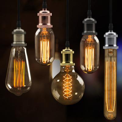 Vintage Pendant Light E27 Lamp Base Industrial Hanging Lights AC90-260V Retro Loft Ceiling Lamp for Indoor Lighting