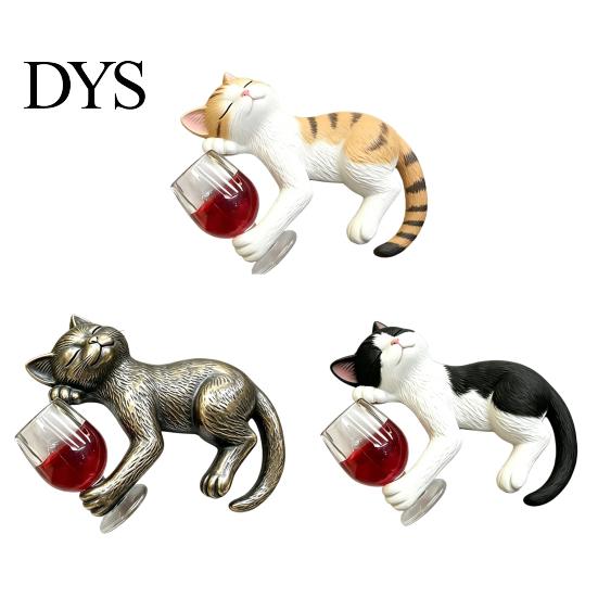 Betrunkener Stil Kätzchen Statue Betrunkene Harz Figur Pflanztopf Aufhänger, 3 Farben Faule Katze Mini Statue, Lebensechte Tier Handwerk Niedliche Hängende Figuren