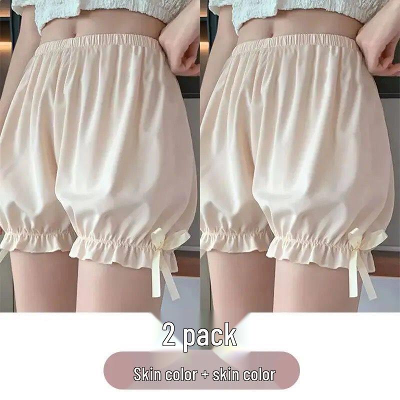 2025 Women's Summer Ice Silk Safety Lantern Shorts