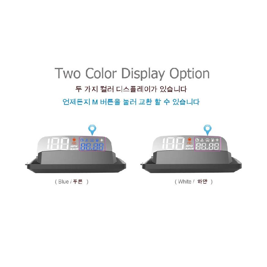 H400S Head-Up Display Universal HUD Driving Computer OBD Speed Projector Fuel Mileage Alarm Car Accessories