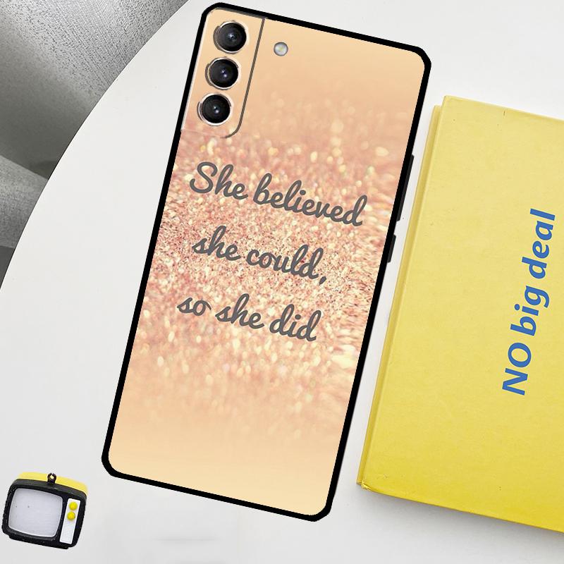 

SPARKLE INSPIRATION Phone Case For Samsung Galaxy S24 Ultra S20 S21 S22 S23 Plus S9 S10 S24 FE S25 Ultra Cover Galaxy S23 Plus
