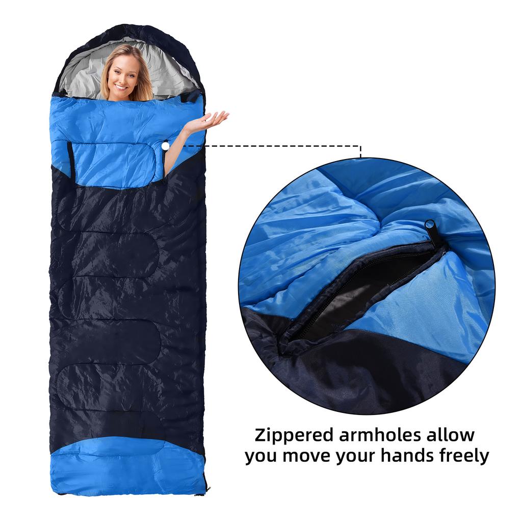 Adult Wearable Sleeping Bags Winter Camping Sleeping Bag with Arm Zipper Holes