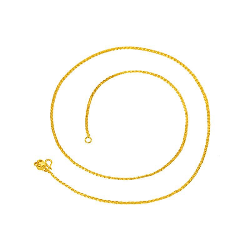 Elegant Sand Gold Clavicle Pendant Necklace for Women - High-End Imitation Gold Chain 