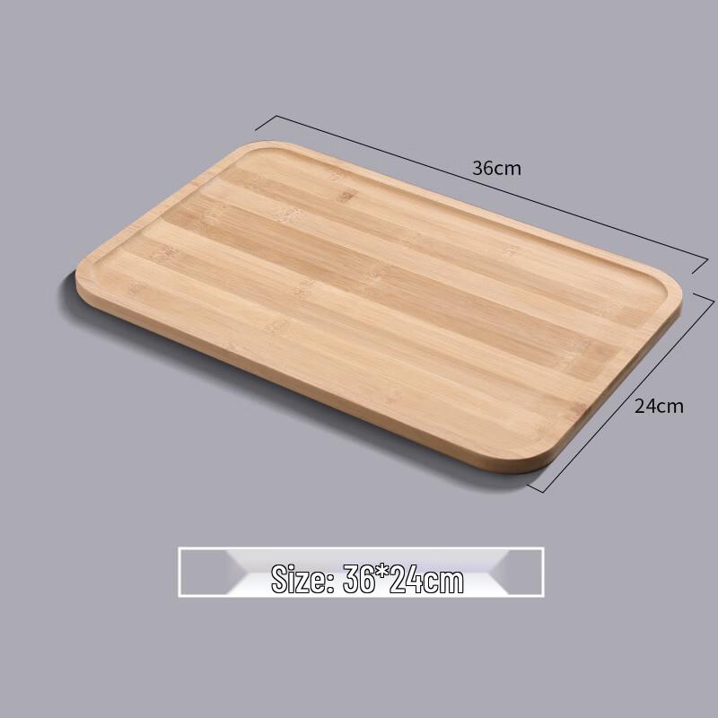 ZISIZ Japanese Style Bamboo & Wood Serving Tray