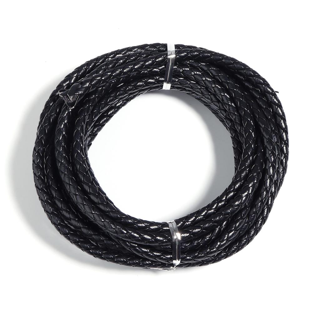 5 Yards/lot 6mm 7mm Round Braided Leather Cords PU Leather Cord Cordon Cuir For Bracelet Necklace DIY Jewelry Making