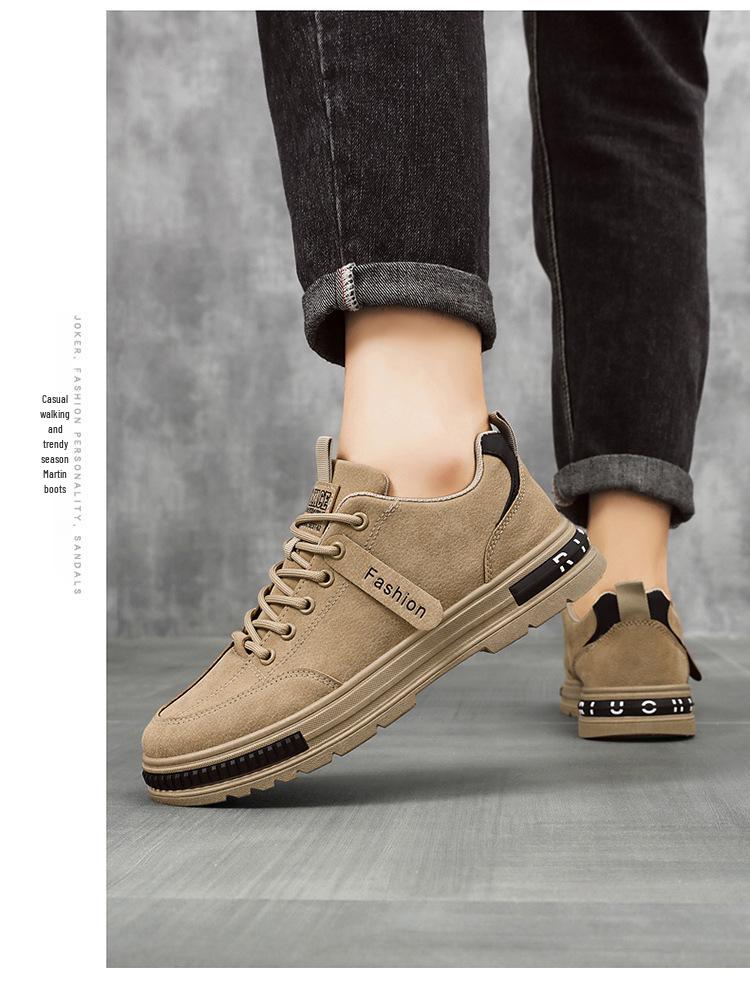 Men's Spring Breathable Non-Slip Work Shoes - Trendy, All-Match Sports Dad Shoes for Construction