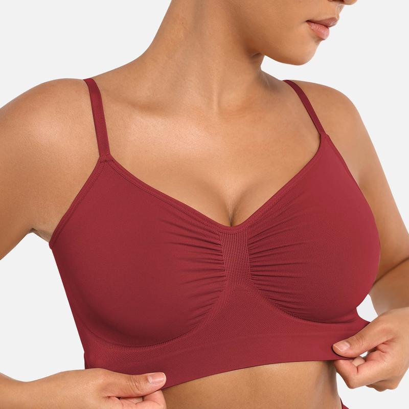 European and American underwear women's no steel ring gathers thin upper support anti-sagging support seamless large size bra
