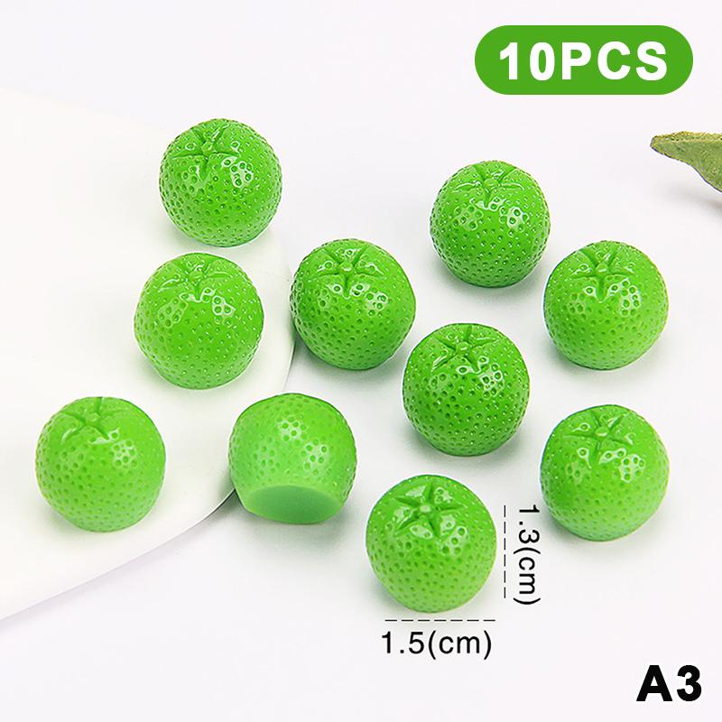 10Pcs Fruit Filled Resin Lovely Stress Relief Toy Soft Slow Diy Rising Deformable Squeeze Fidget Sensory Toy