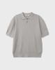 WORK ON BODY OFF Cool Bamboo Semi-Overfit Cable Collar Short Sleeve Knit [Gray]
