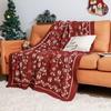 Custom Knitted Jacquard Sofa & Christmas Blanket Gift