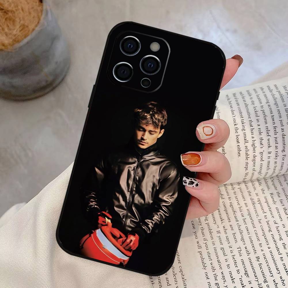 Sports Charles Leclerc Phone Case For iPhone 17, 16,15,14,13,12,11 Plus,Pro Max, Others Soft Black Cover