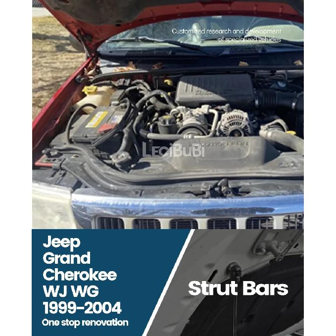 For Jeep Grand Cherokee WJ WG 1999-2004 2pcs Front Bonnet Hood Strut Lift Support Bars Gas Spring Dampers Rod 55136764AA