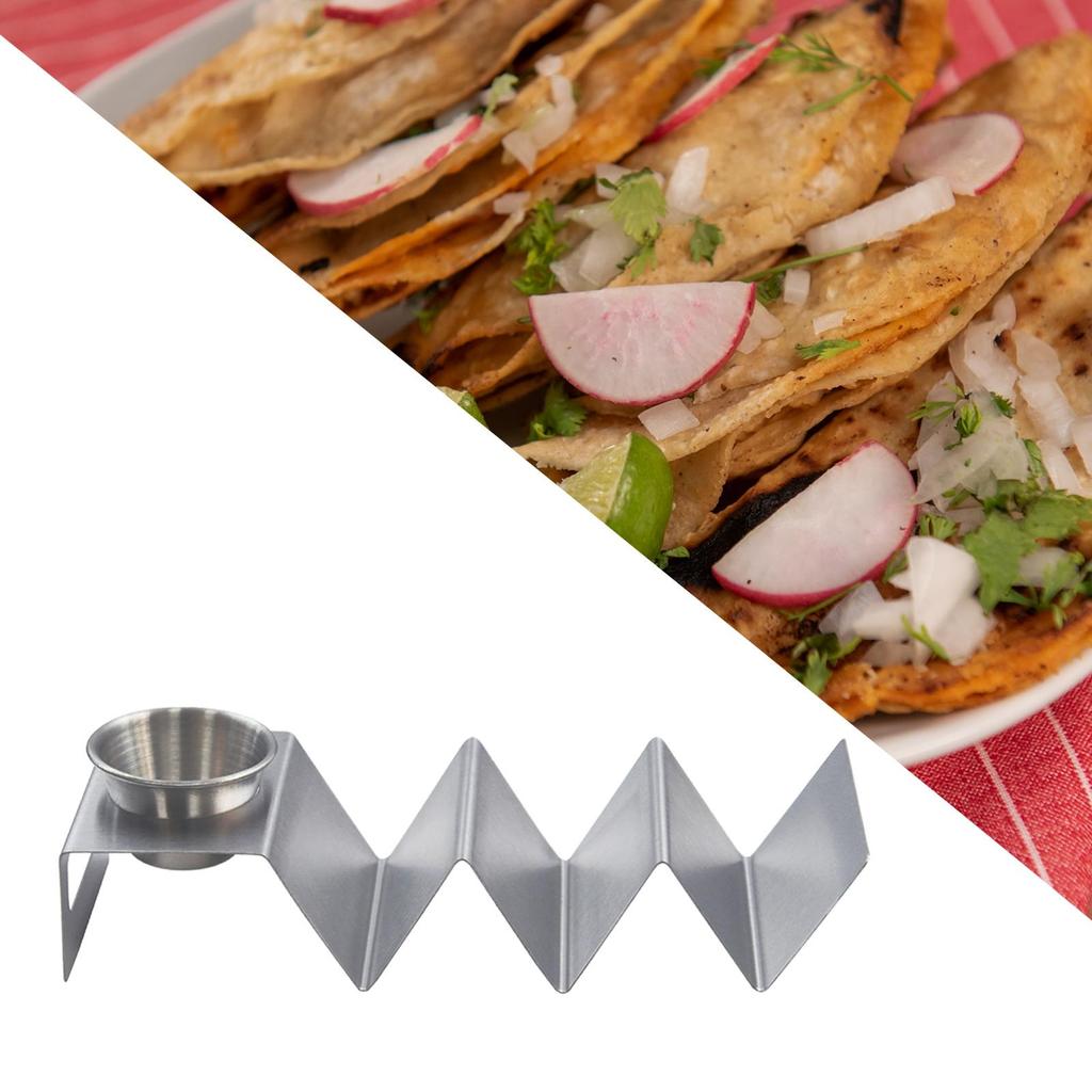 Taco Tray Holder Wave Shape Taco Rack Plate Server for Pancakes Restaurant, Home Mexican Food Oven Grill Kitchen Cooking Tool