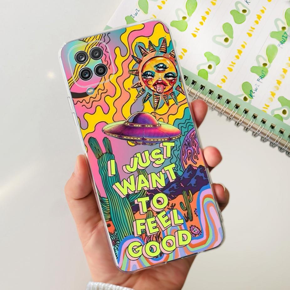 Für Samsung Galaxy A22 Hülle A22 A42 5G Niedliche Bemalte Abdeckung Klare Silikon-Handyhülle Für Samsung A22 A 22 Galaxy A42 5G Weiche Taschen