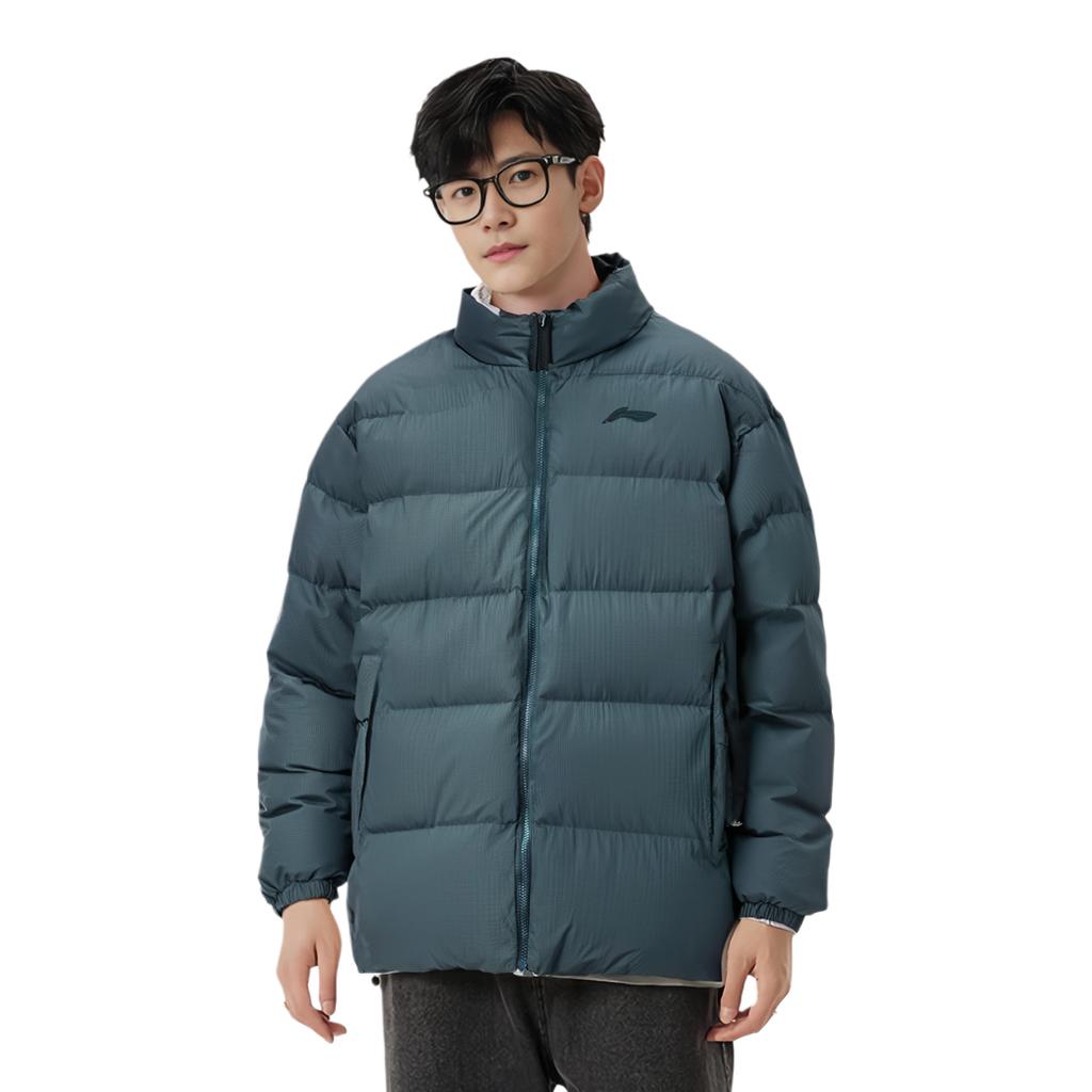 Li Ning Fitness Series Down Jacket Men's Snail Dark Cyan AYMU083-5