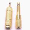 Vergoldeter 6,35mm Stecker auf 3,5mm Buchse Mono-Adapter für Mikrofon/Headset