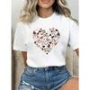 Plus Size, Love Graphic Print Plus Size Women's T-shirt, Short Sleeve Crew Neck Casual Top for Summer & Spring, Women's Clothing