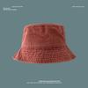 Washed denim bucket hat sun hat women's fashion spring and summer sun protection outdoor face small big brim tide basin hat