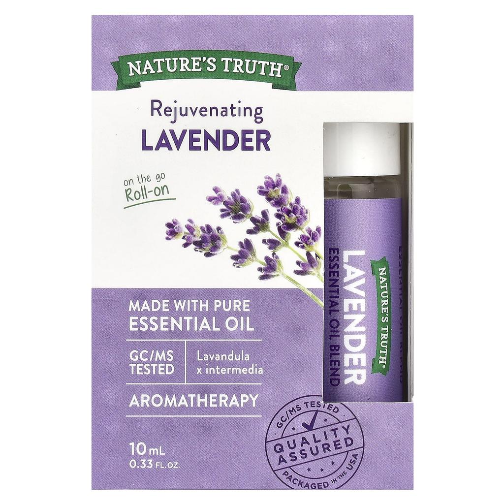 Nature'S Truth, Essential Oil, Portable Roll-On, Rejuvenating Lavender, 10 Ml (0.33 Fl Oz)